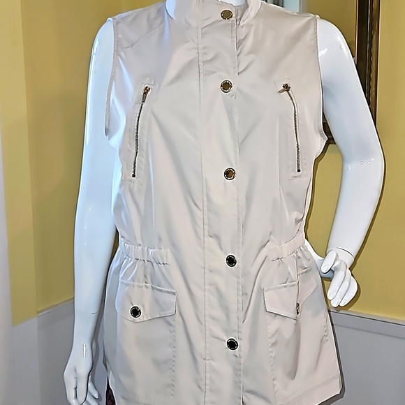 NEW New Jones New York Cream Utility Vest - Picture 8 of 10